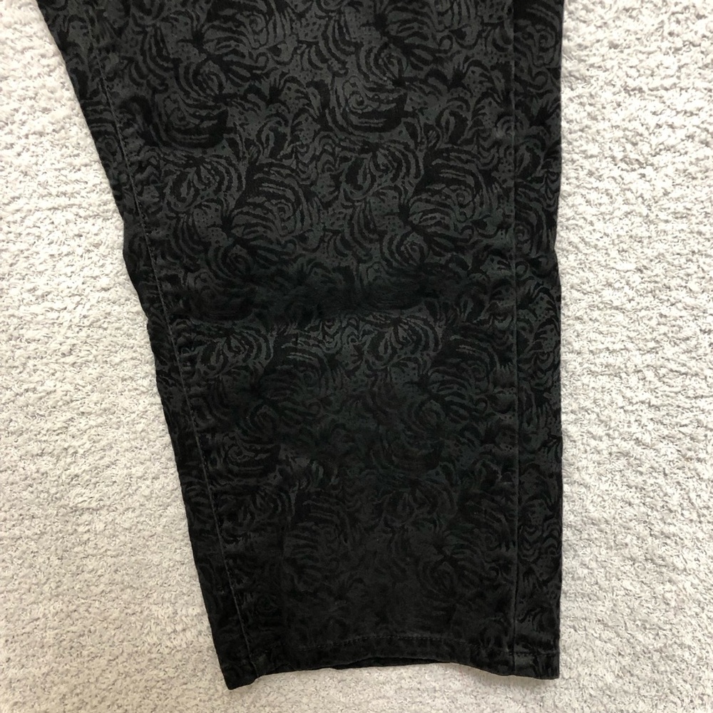 Floral Faux Velvet Pull On Pants‎ Size 22WP Stretch Evening Casual Catherines - Picture 6 of 16